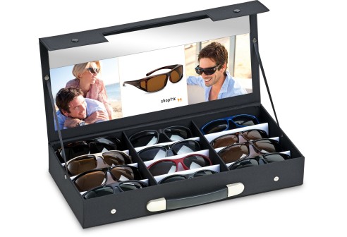 Shoptic Assortiment de lunettes superposables – dans valise de presentation