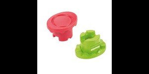 Bloc de fixation NIDEK Mini-Cup, jusqu’à une base 6, couleurs assorties (5x rouges et 5x verts) pour une différenciation droite gauche