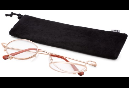 Shoptic Lunettes de maquillage avec attache magnétique + 2.00 dpt. – pour blocage des verres - Or