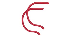 Embouts de sport en silicone, adultes: longueur 90 mm, rouge
