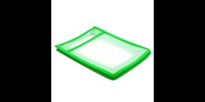 Dossier de travail A6 vert 125x165x40mm avec pochette séparée 105 x 110mm, 25 pièces