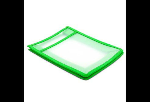Dossier de travail A6 vert 125x165x40mm avec pochette séparée 105 x 110mm, 25 pièces