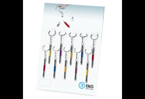 Toonbankdisplay gevuld met 10 mini schroevendraaiers