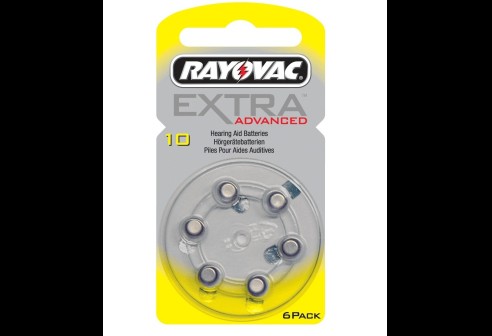 Batterij Rayovac Extra Advanced 10AU - 6 XE / geel.