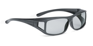 Shoptic Overzetbril, medium- rechthoekig - Zwart
