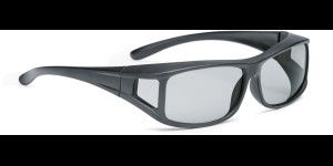 Shoptic Overzetbril, medium- rechthoekig - Zwart