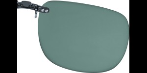 Voorhanger voor metalen monturen, opklembaar 62 x 52 mm - Groen, gepolariseerd