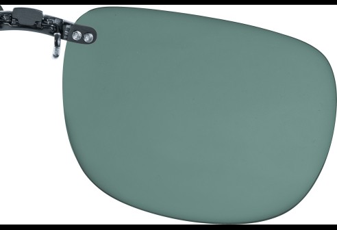 Voorhanger voor metalen monturen, opklembaar 62 x 52 mm - Groen, gepolariseerd