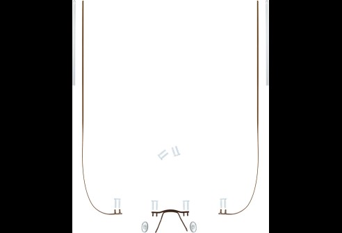 Complete glasbrilset met monoblock veren bruin