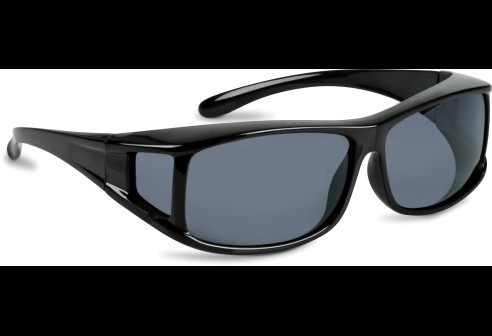 Shoptic Overzetbril, mode - rechthoekig - Zwart