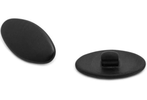 Titanium klikpad gematteerd zwart allergievrij 13 mm