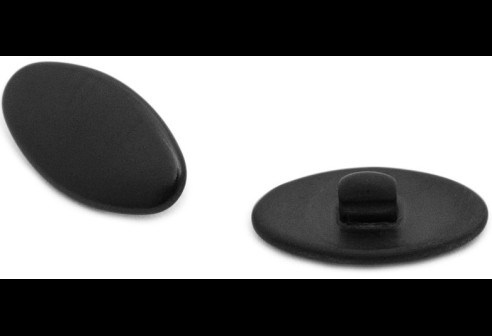 Titanium klikpad gematteerd zwart allergievrij 13 mm
