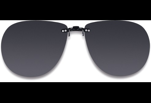 Voorhanger voor metalen monturen, opklembaar 62 x 54 mm - Grijs, gepolariseerd