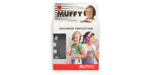 Alpine Muffy gehoorbescherming, zwart, 2 stuks