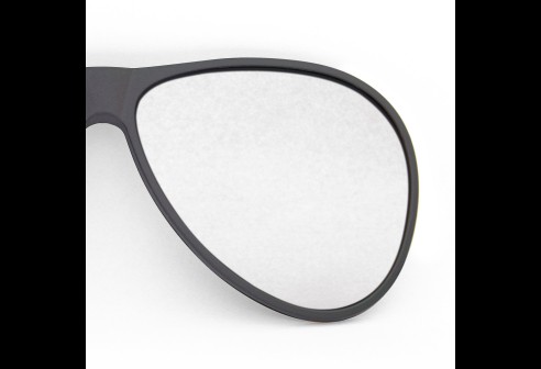 Polarisatie voorhanger zwart hoekig model zilver verspiegeld 85-90% 