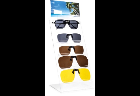 Display met assortiment gepolariseerde flip-ups (10 stuks)