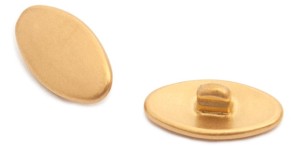 Titanium klikpad gematteerd goud allergievrij 13 mm