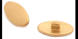 Titanium klikpad gematteerd goud allergievrij 13 mm