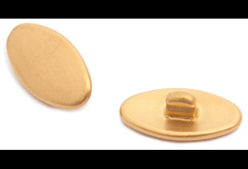 Titanium klikpad gematteerd goud allergievrij 13 mm