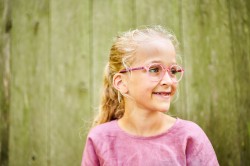 Billie transparant blush/framboos, maat 44