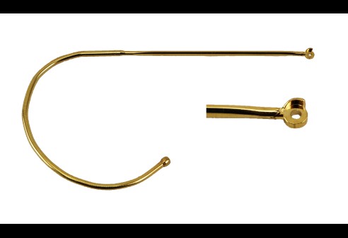 Krulveer met duplex bak 1.0 mm goudkleurig