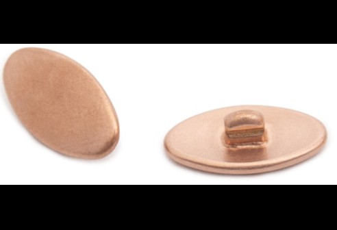 Titanium klikpad gematteerd rose goud allergievrij 13 mm