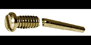 Gleufschroef goud Ø 1,4 lengte 3,6/10,6 mm