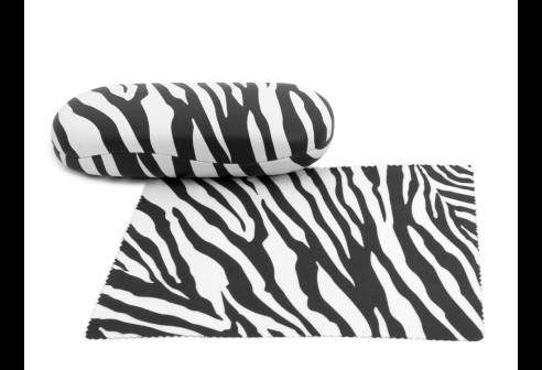 Etui Zebra met microvezeldoekje