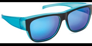 Overzetzonnebril blauw-zwart