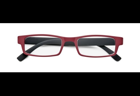 Leesbril kunststof met soft touch rood 

