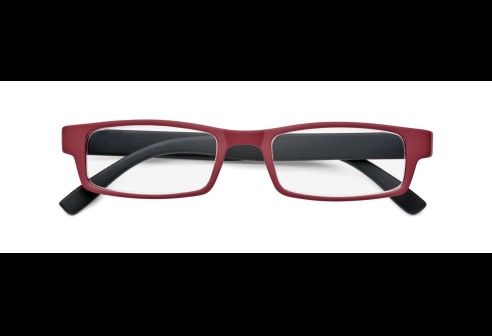 Leesbril kunststof met soft touch rood 

