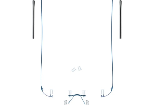 Complete glasbrilset blauw