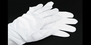 Microvezel handschoenen - wit - medium