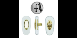 PVC insteek pad RayBan gouden kern 13.5mm