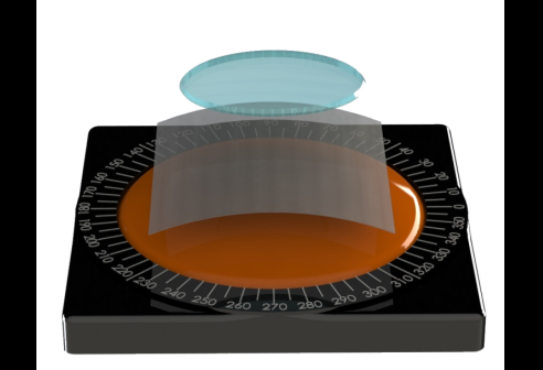 Folie opplakhulp met graden verdeling