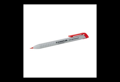 Glasmarkeerstift Grafiet, kleur rood