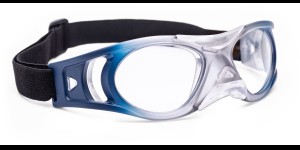 Sportbril Leader Bounce mat blauw - Transparant