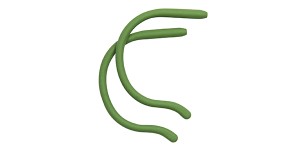 Siliconen kruloortip voor kinderen groen Ø 1,3 tot 1,4 mm
