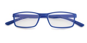 Leesbril kunststof met gematteerd voorstuk, blauw