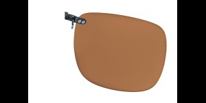 Voorhanger voor metalen monturen, opklembaar 52 x 42 mm - Bruin, gepolariseerd