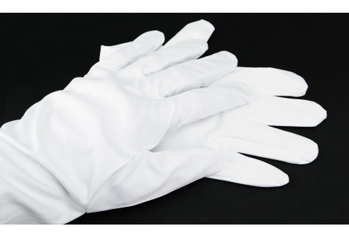 Microvezel handschoenen - wit - large