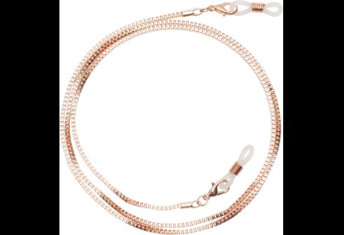Brilkettingen Napels rose goudkleurig