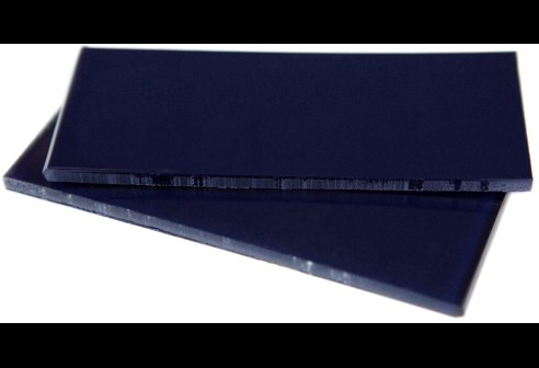 Acetaatplaten donkerblauw/transparant 150 x 6 x 65 mm