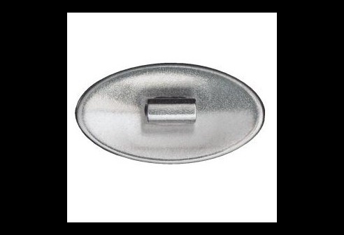 Titanium klikpad gematteerd zilver allergievrij 13 mm