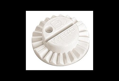 Varioblok wit, platte curve, diameter 25 mm