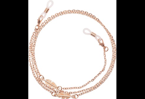 Brilkettingen Verona rose-goud