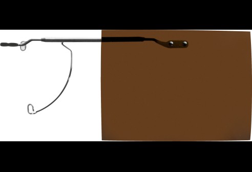 Voorhanger opklapbaar, zeer fijne uitvoering, maat M, gun frame - Bruin, polariserend