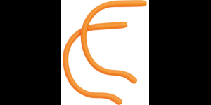 Siliconen kruloortip voor kinderen oranje Ø 1,3 tot 1,4 mm