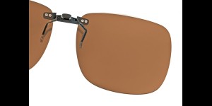 Voorhanger voor kunststof monturen, opklembaar 52 x 42 mm - Bruin, polariserend