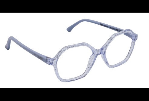 Lux glitter sky blue/iight grey blue, maat 44